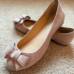 Jessica Simpson Soft Pink Bow Flats
